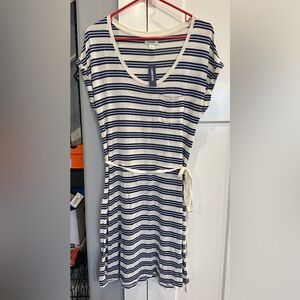 Old Navy Purple and White Striped Dress